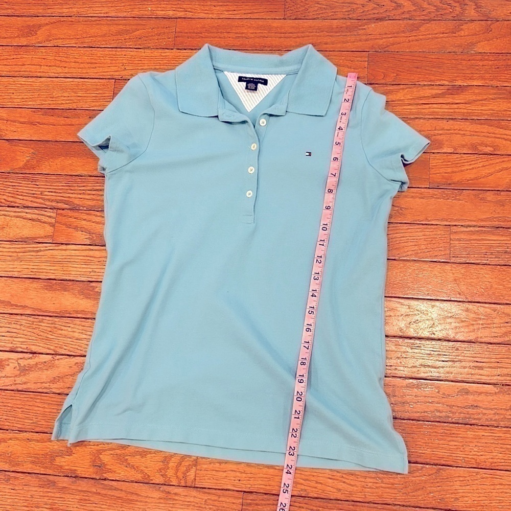 Tommy Hilfiger light blue polo top - Picture 8 of 8